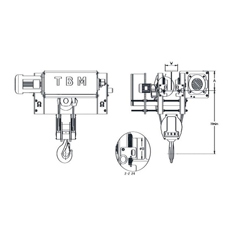 Polipasto de cable de baja altura SHA7